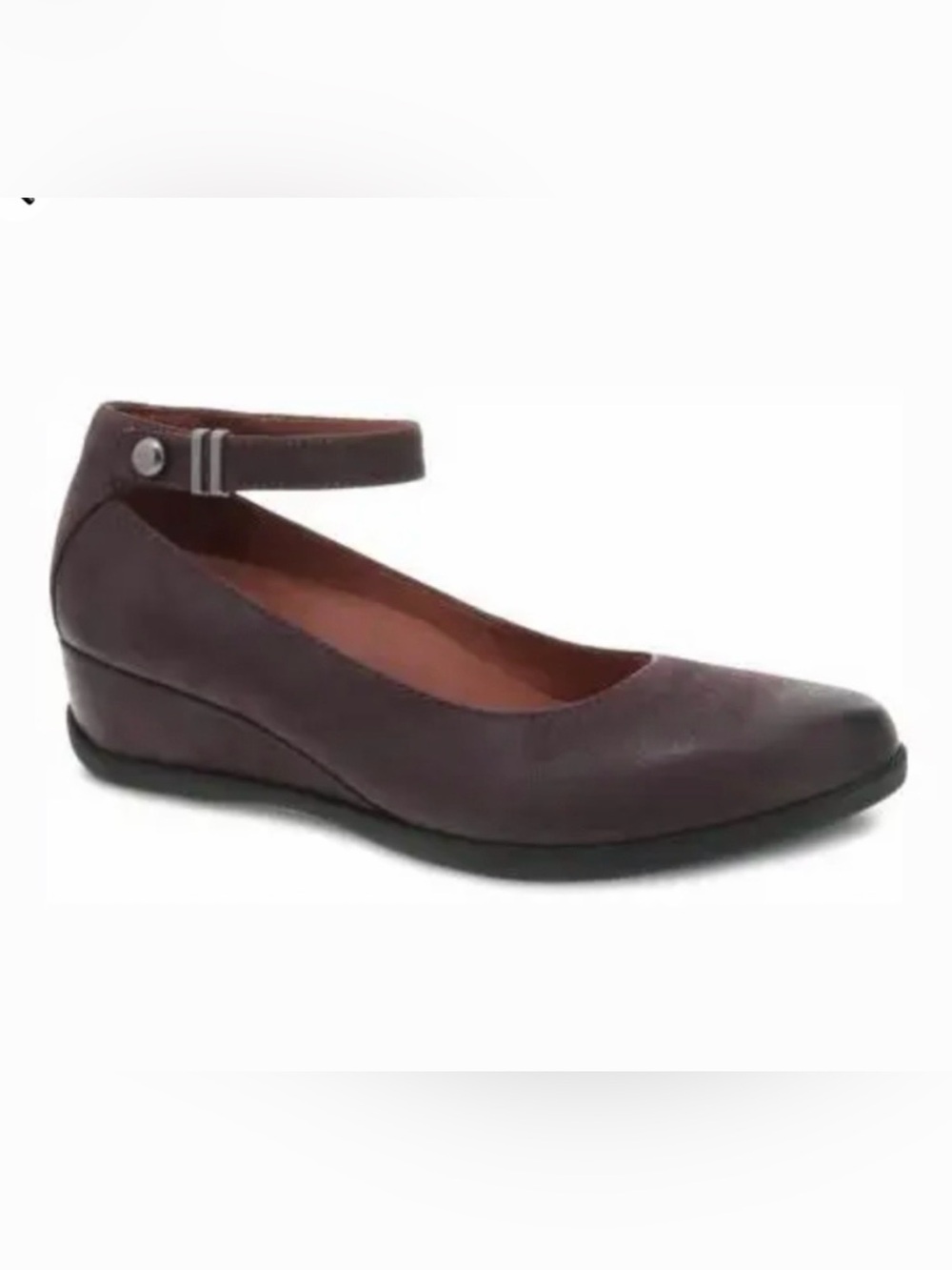 Dansko Mauve Plum Mary Jane Flat Wedges Sz 36